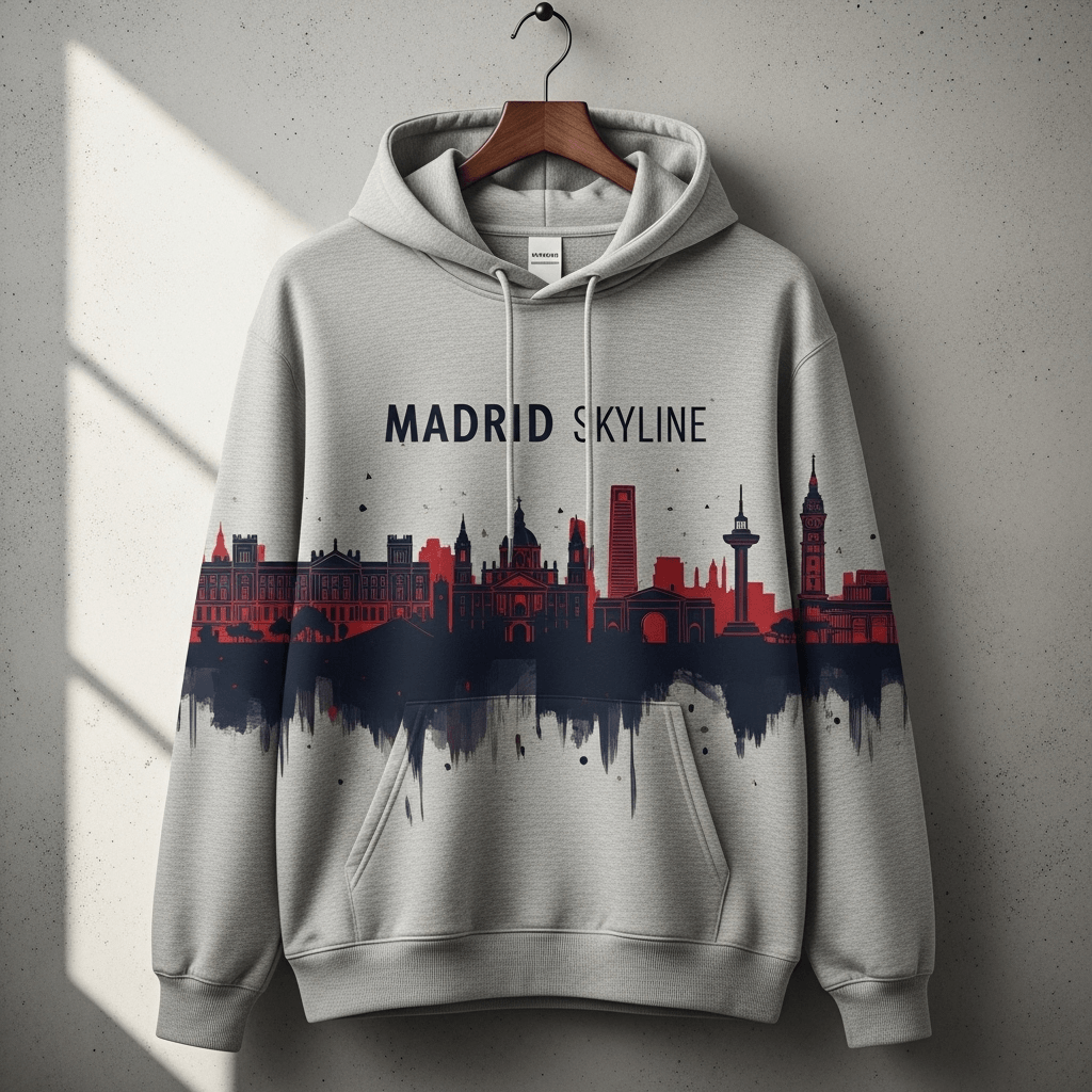 Sudadera Madrid Nocturno de inspiración urbana.